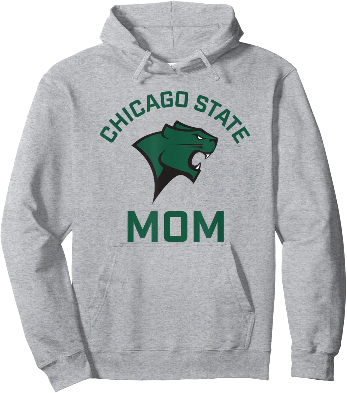 Chicago State University Cougars Arched Mom Hoodie - Hoodie | Ash