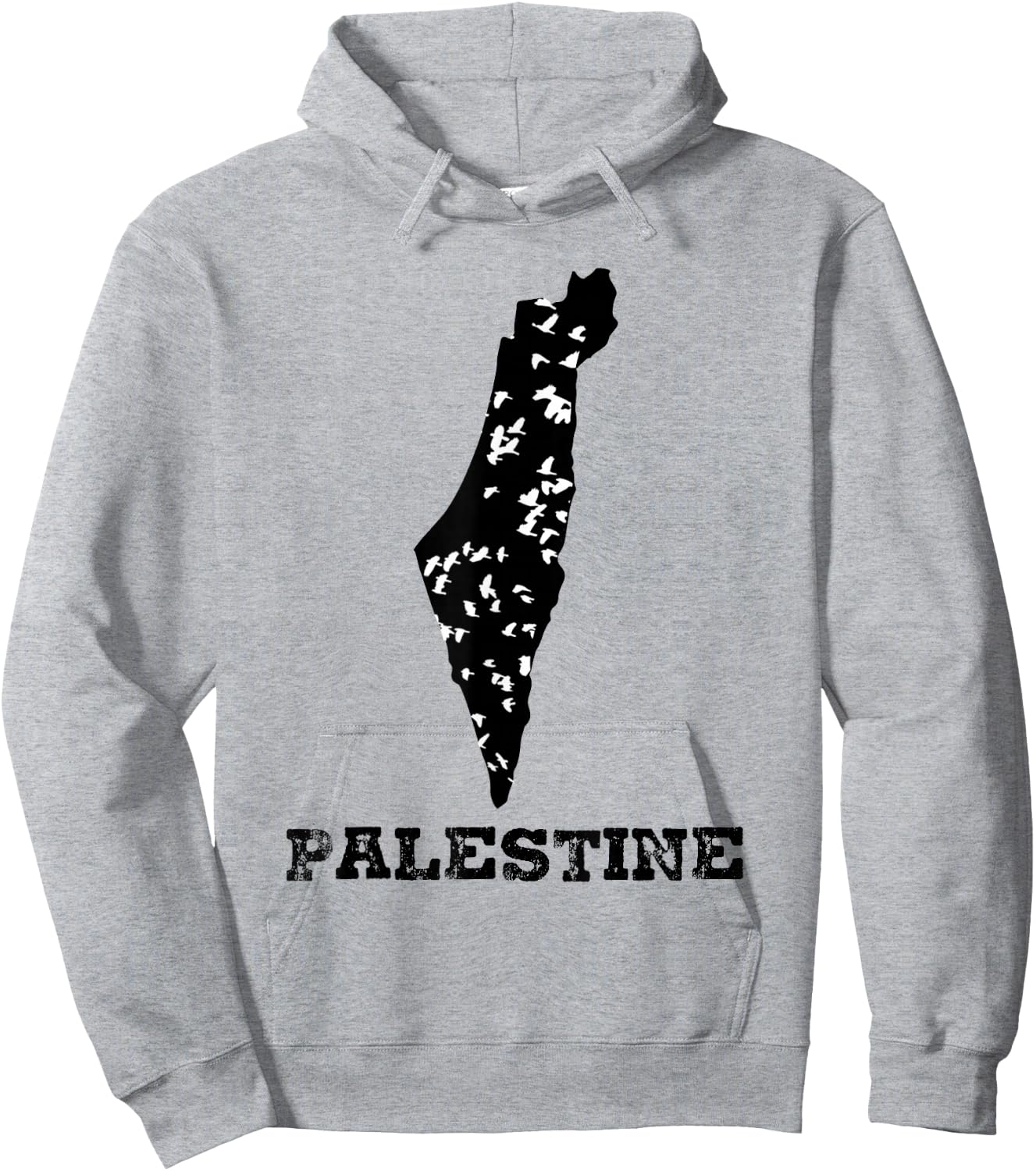 Palestine map Palestinian country Hoodie - Hoodie | Ash