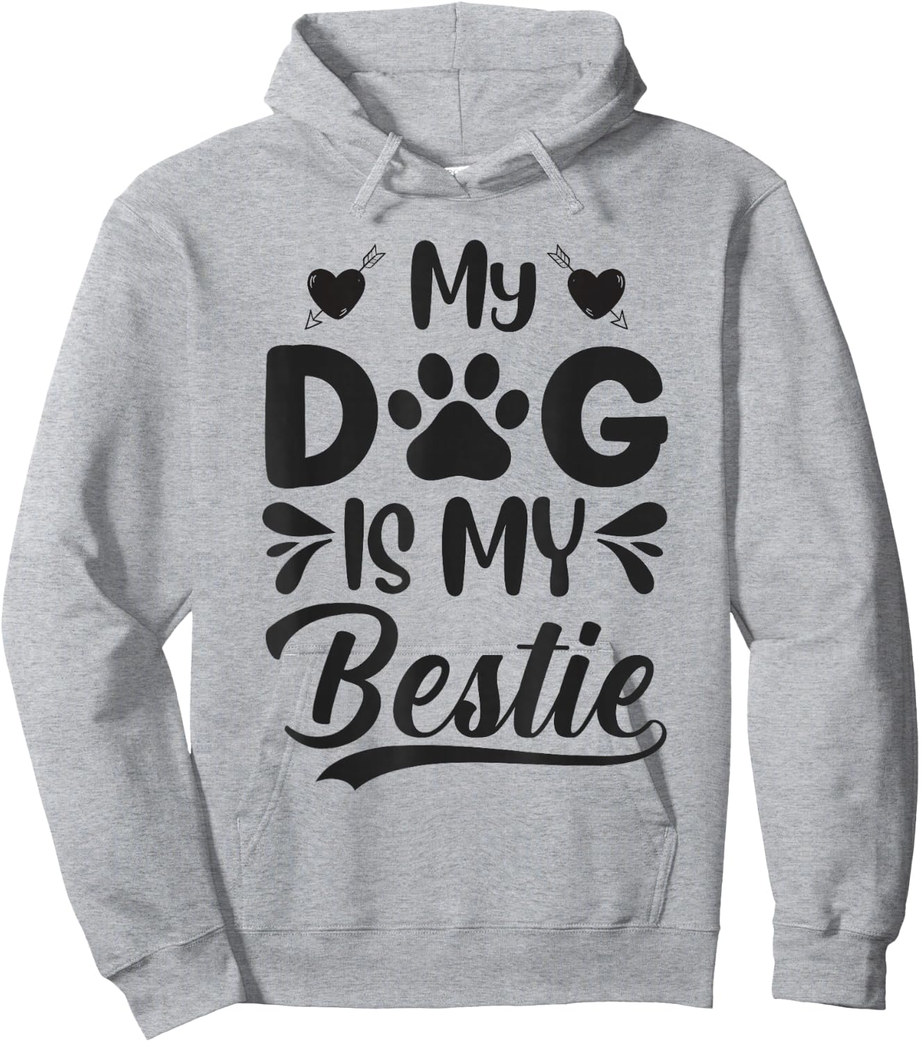 My Dog Is My Bestie Hoodie - Hoodie | Ash