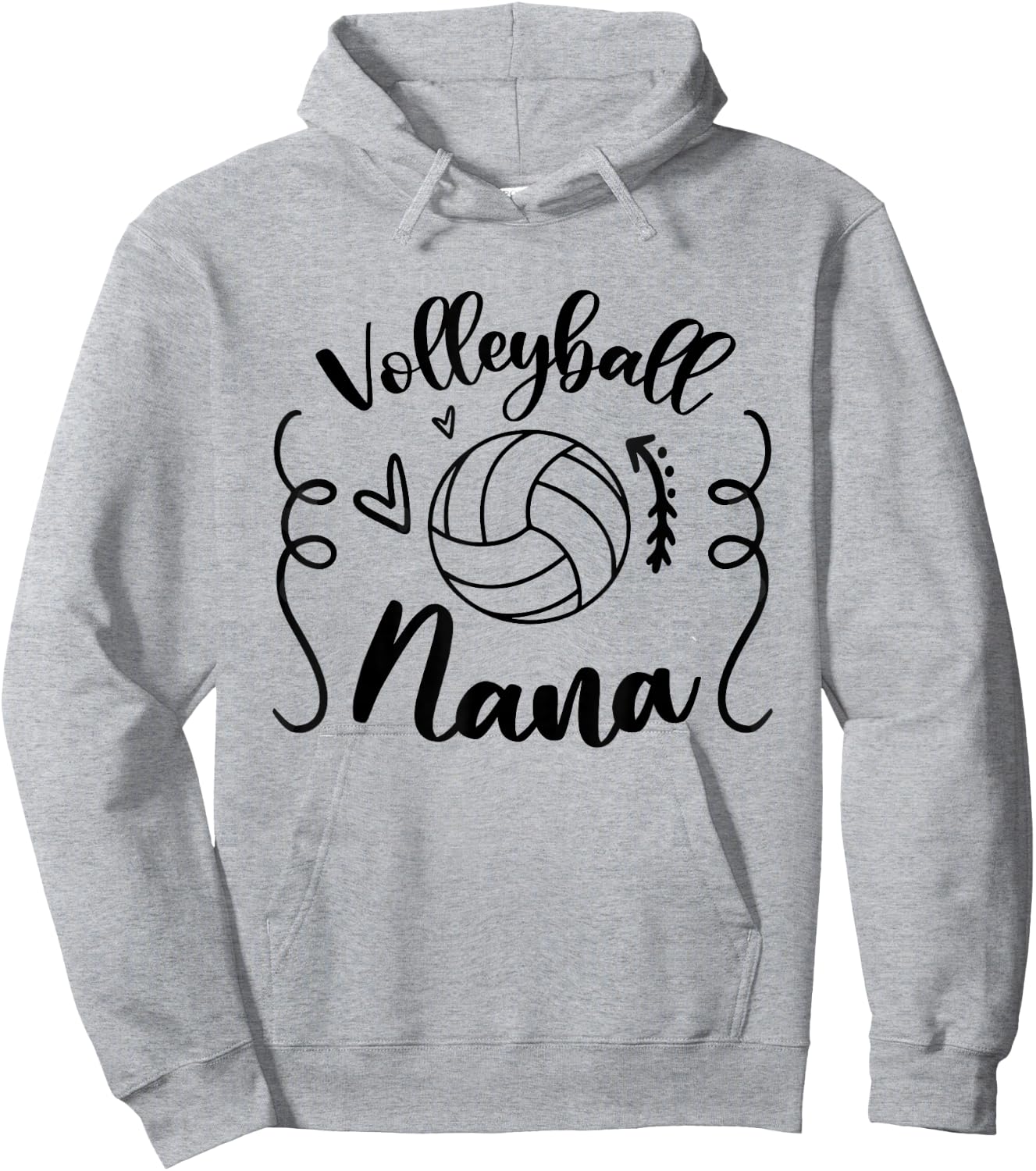 Volleyball Nana Love Playing Volleyball Hoodie - Hoodie | Ash