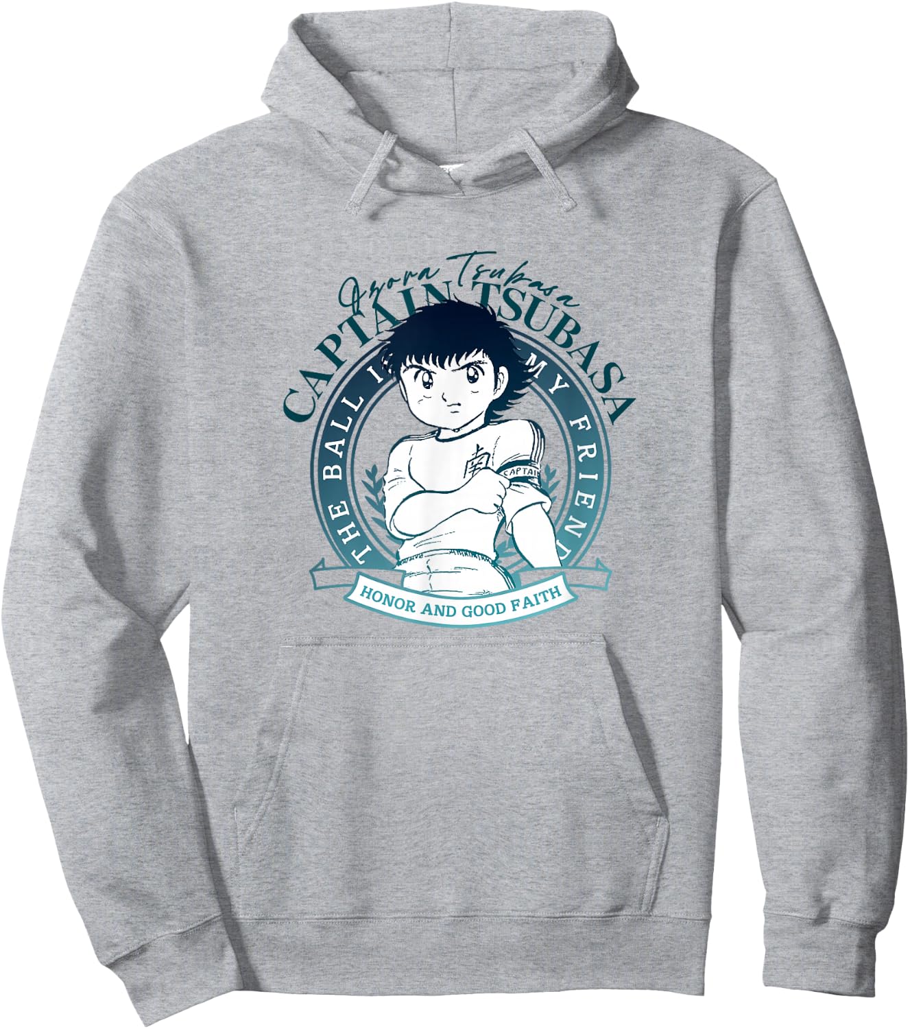 Captain Tsubasa (Tsubasa Emblem) Hoodie - Hoodie | Ash