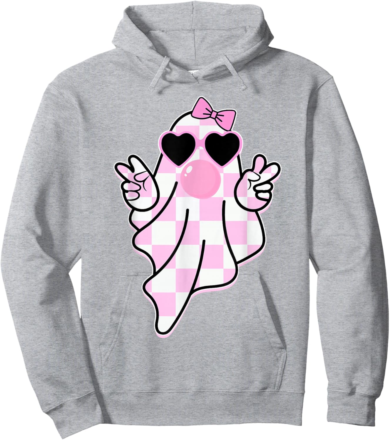 Cute Girly Ghost Blowing Bubble Gift Girl kids Hoodie - Hoodie | Ash