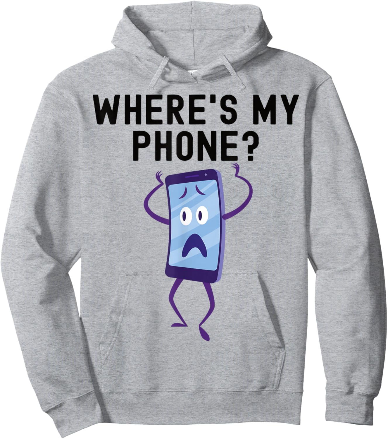 Where's My Phone? Funny Lost Phone Design Hoodie - Hoodie | Ash