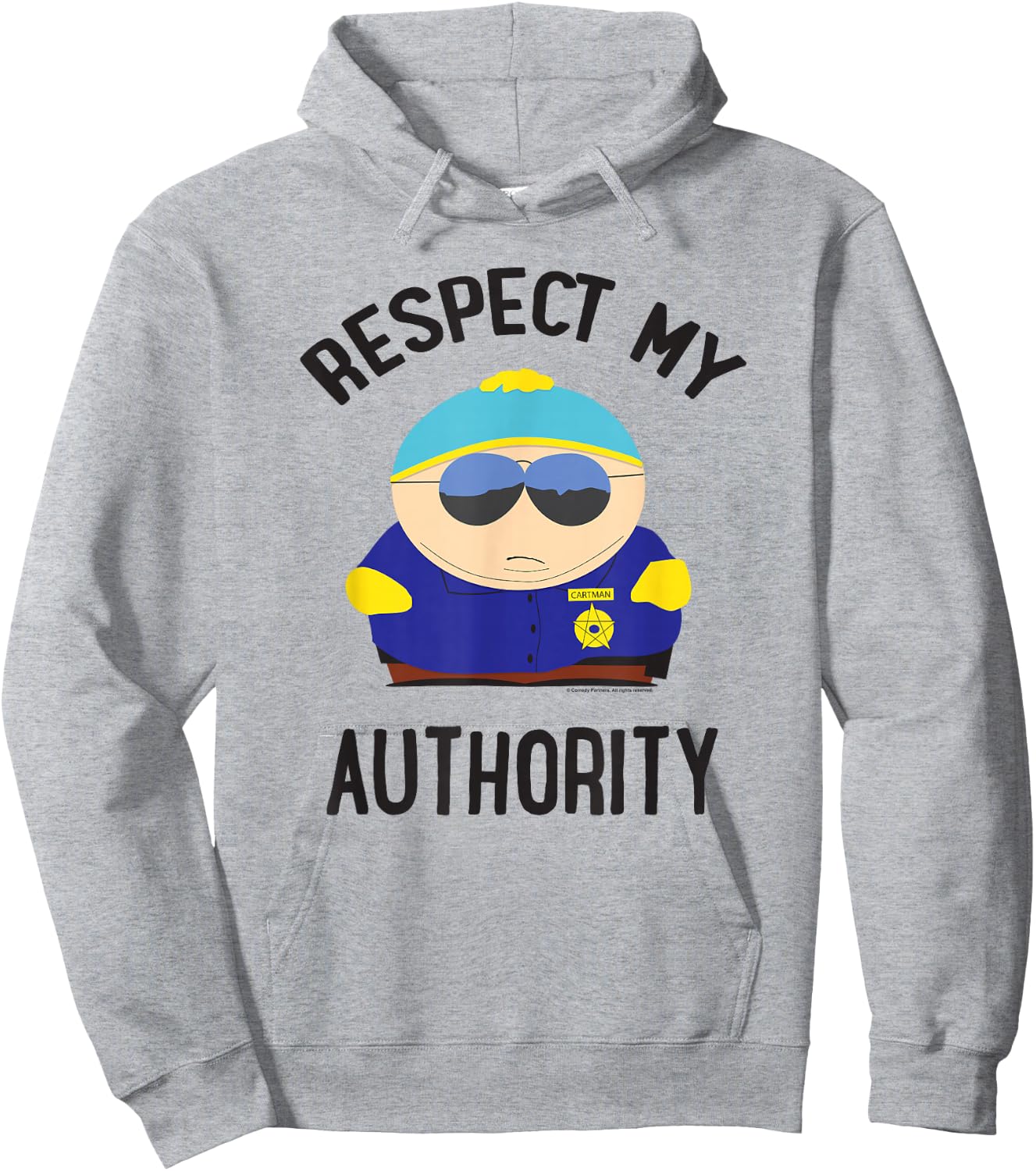 South Park Cartman Respect My Authority Hoodie - Hoodie | Ash
