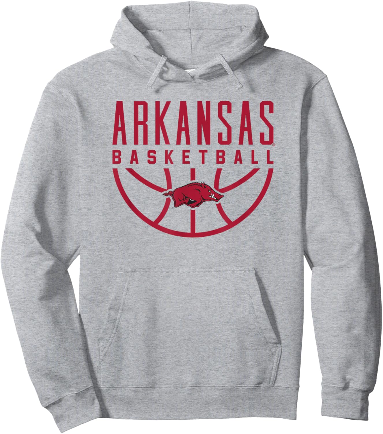 University of Arkansas Razorbacks Basketball Hoodie - Hoodie | Ash