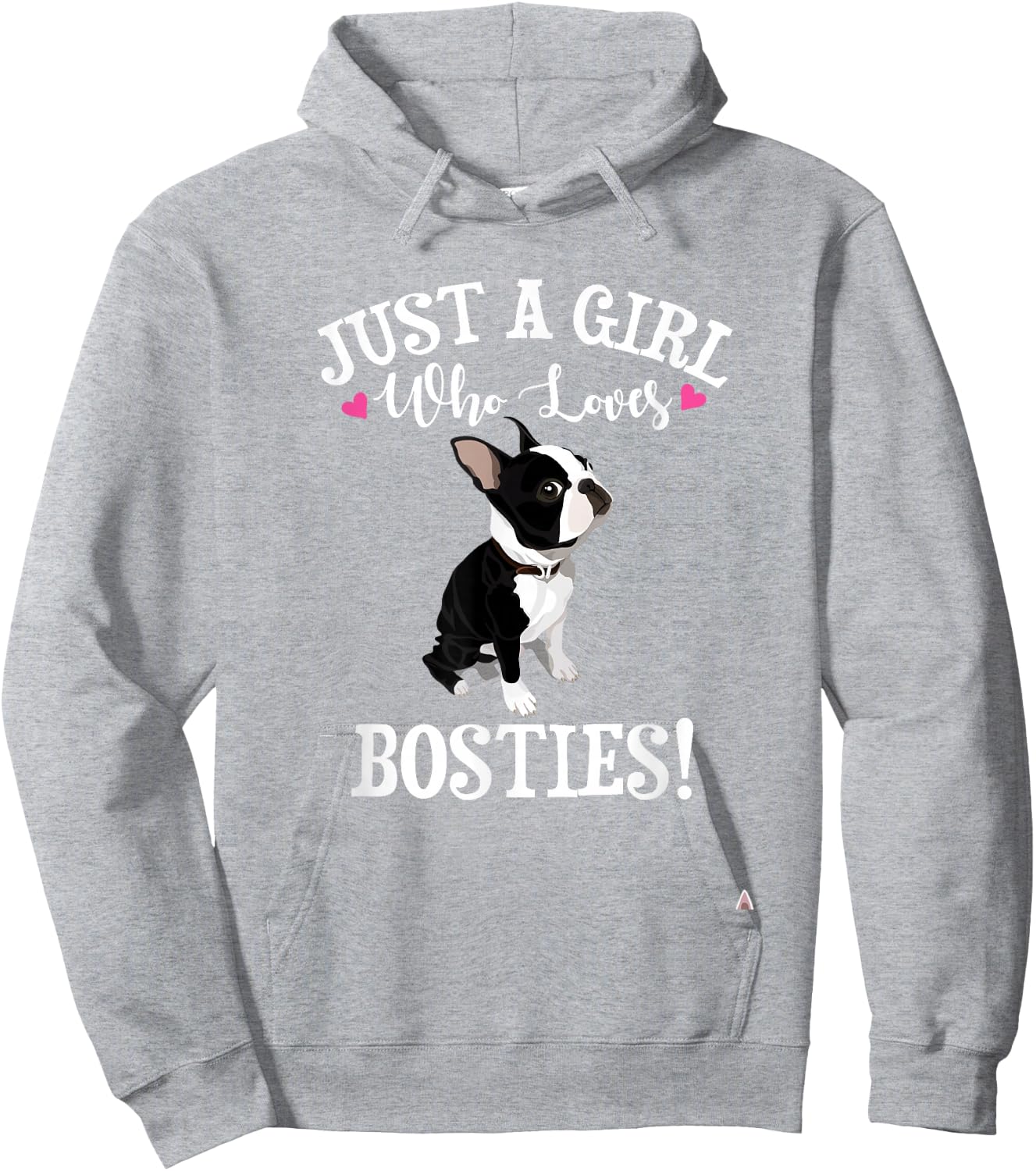 Kids Girl Who Loves Boston Terrier Lover Hoodie - Hoodie | Ash