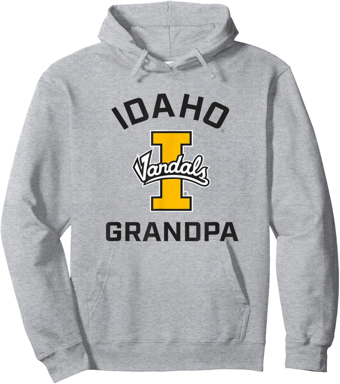University of Idaho Vandals Arched Grandpa Hoodie - Hoodie | Ash