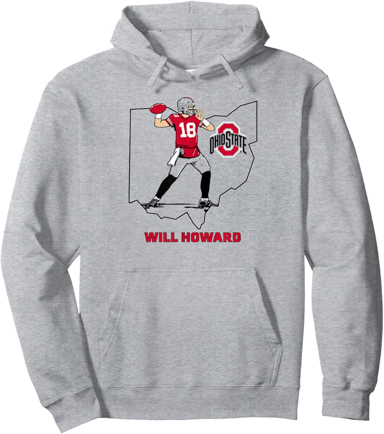 Ohio State Football: Will Howard State Star Hoodie - Hoodie | Ash
