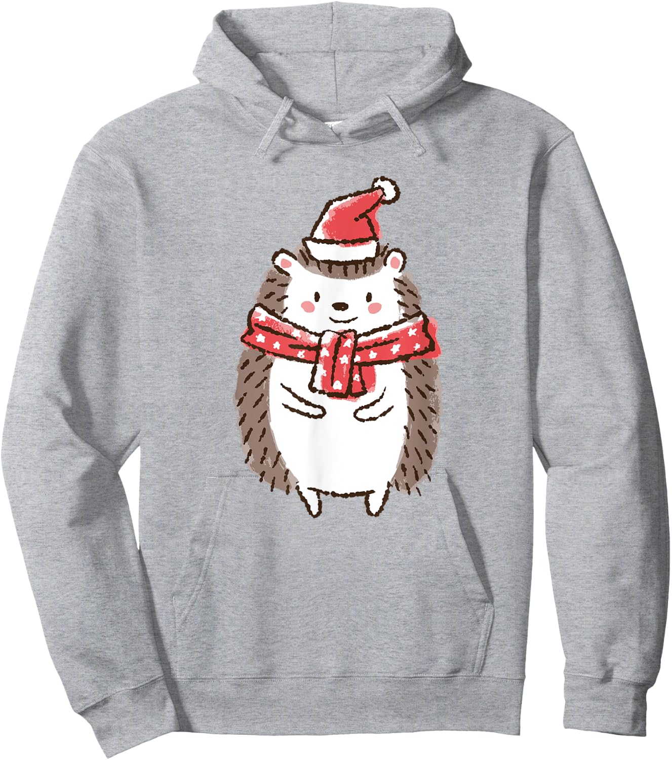 Cute Christmas Hedgehog Holiday Hoodie - Hoodie | Ash