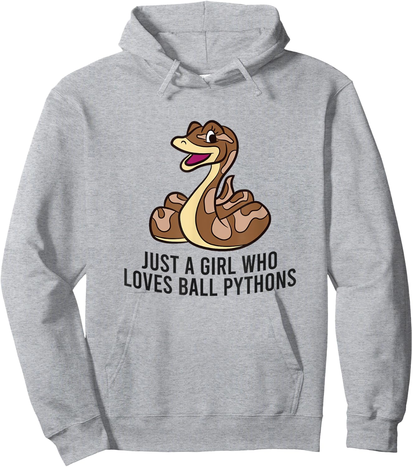 Just a Girl Who Loves Ball Python Snakes Hoodie - Hoodie | Ash