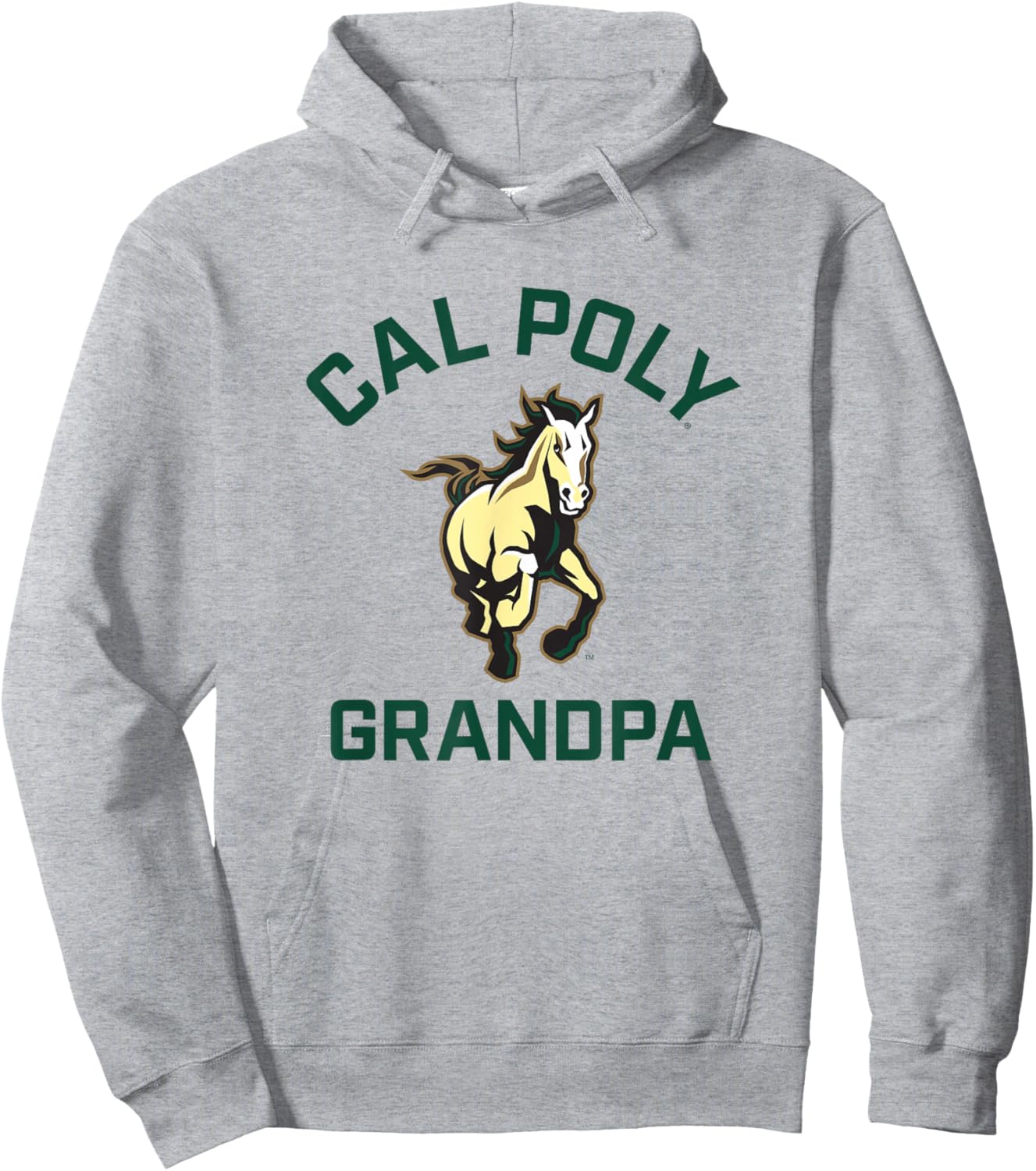 Cal Poly Mustangs Arched Grandpa Hoodie - Hoodie | Ash