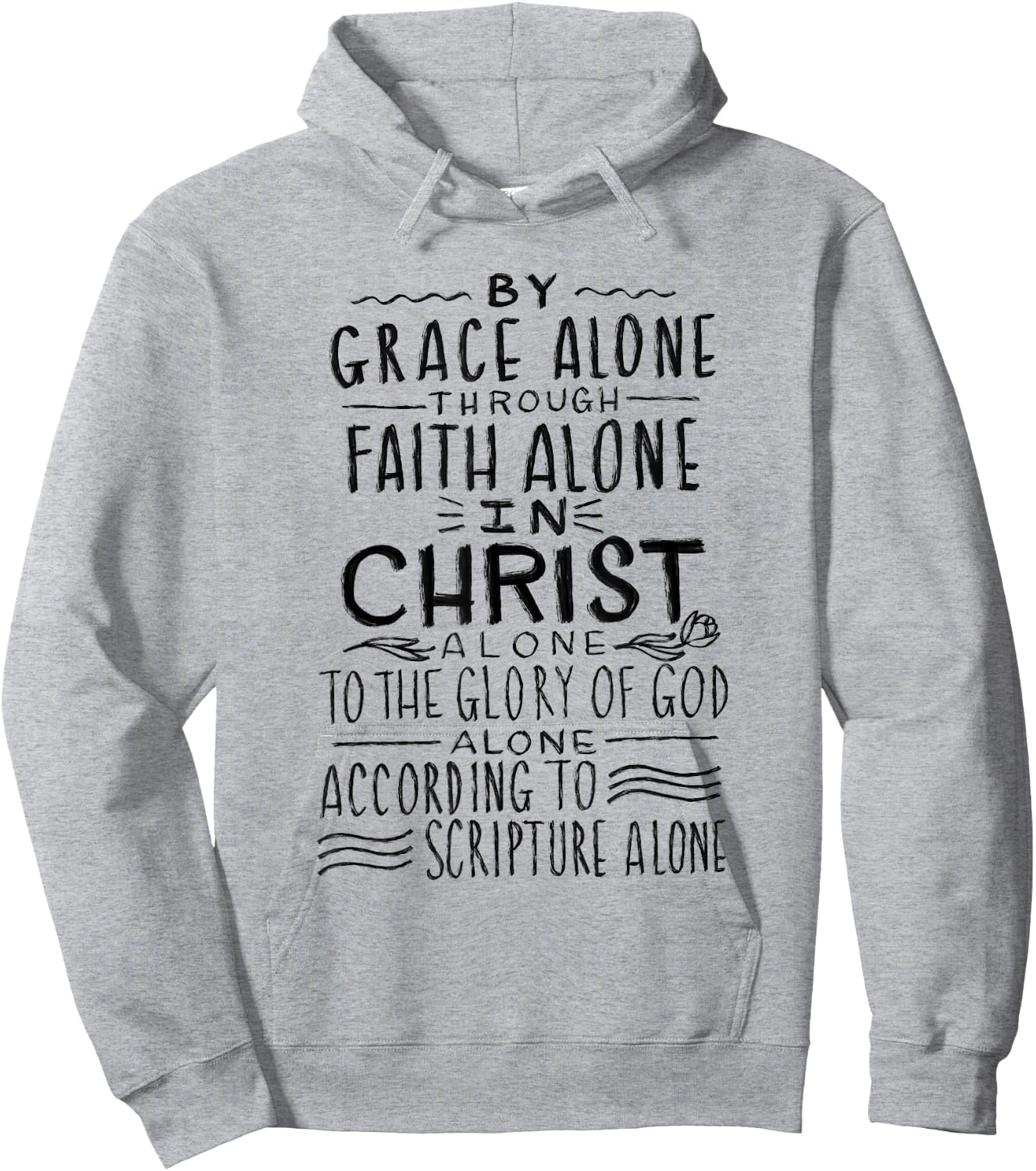The 5 Solas - Calvinism Reformed Theology Hoodie - Hoodie | Ash