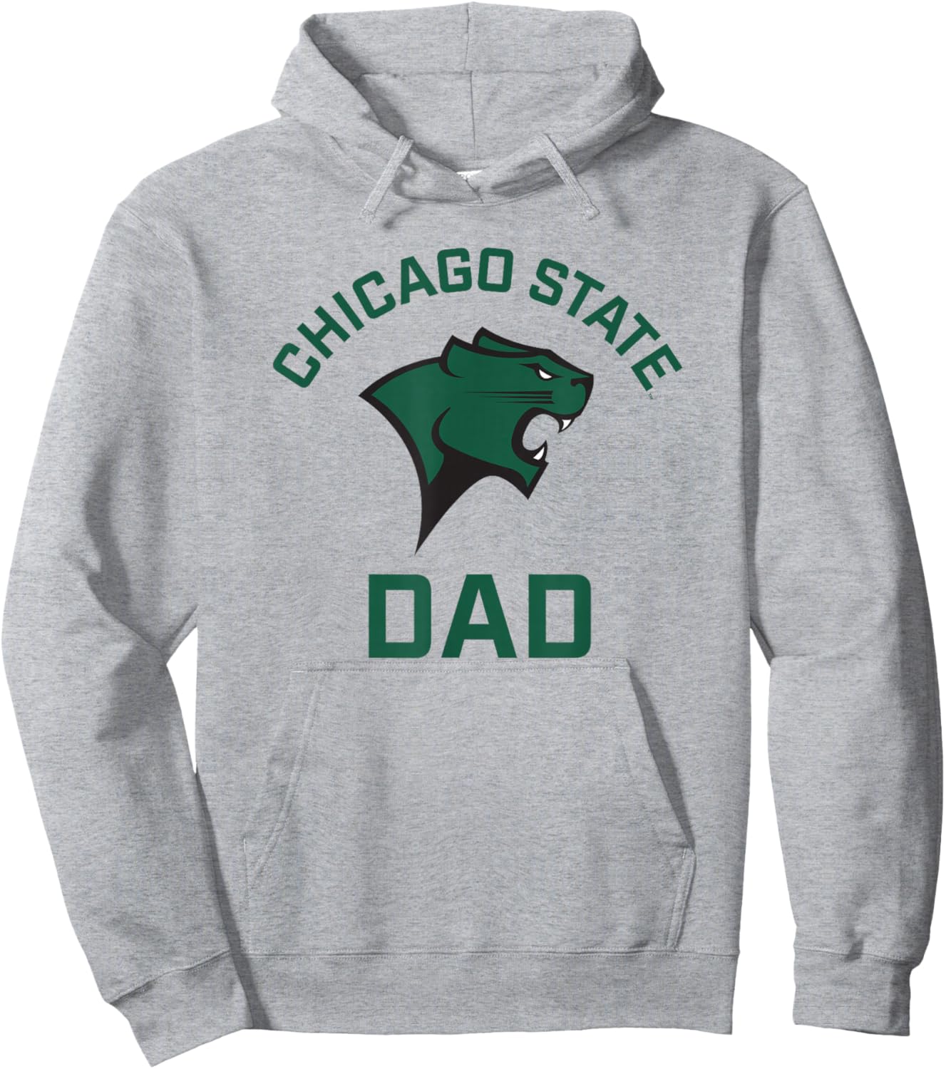 Chicago State University Cougars Arched Dad Hoodie - Hoodie | Ash