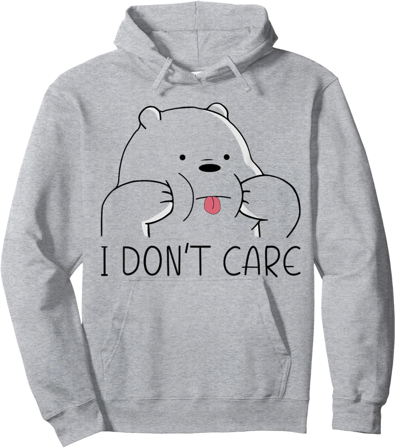 I Don't Care Bear Women Men Children Funny Bear Hoodie - Hoodie | Ash