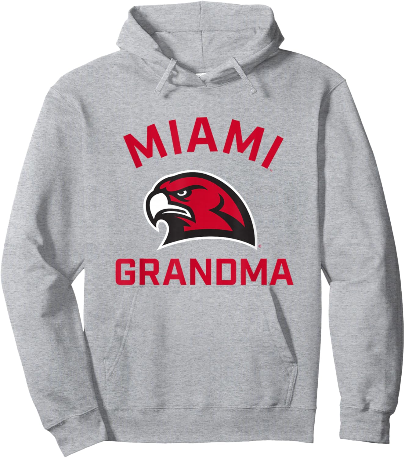 Miami University Ohio Redhawks Arched Grandma Hoodie - Hoodie | Ash