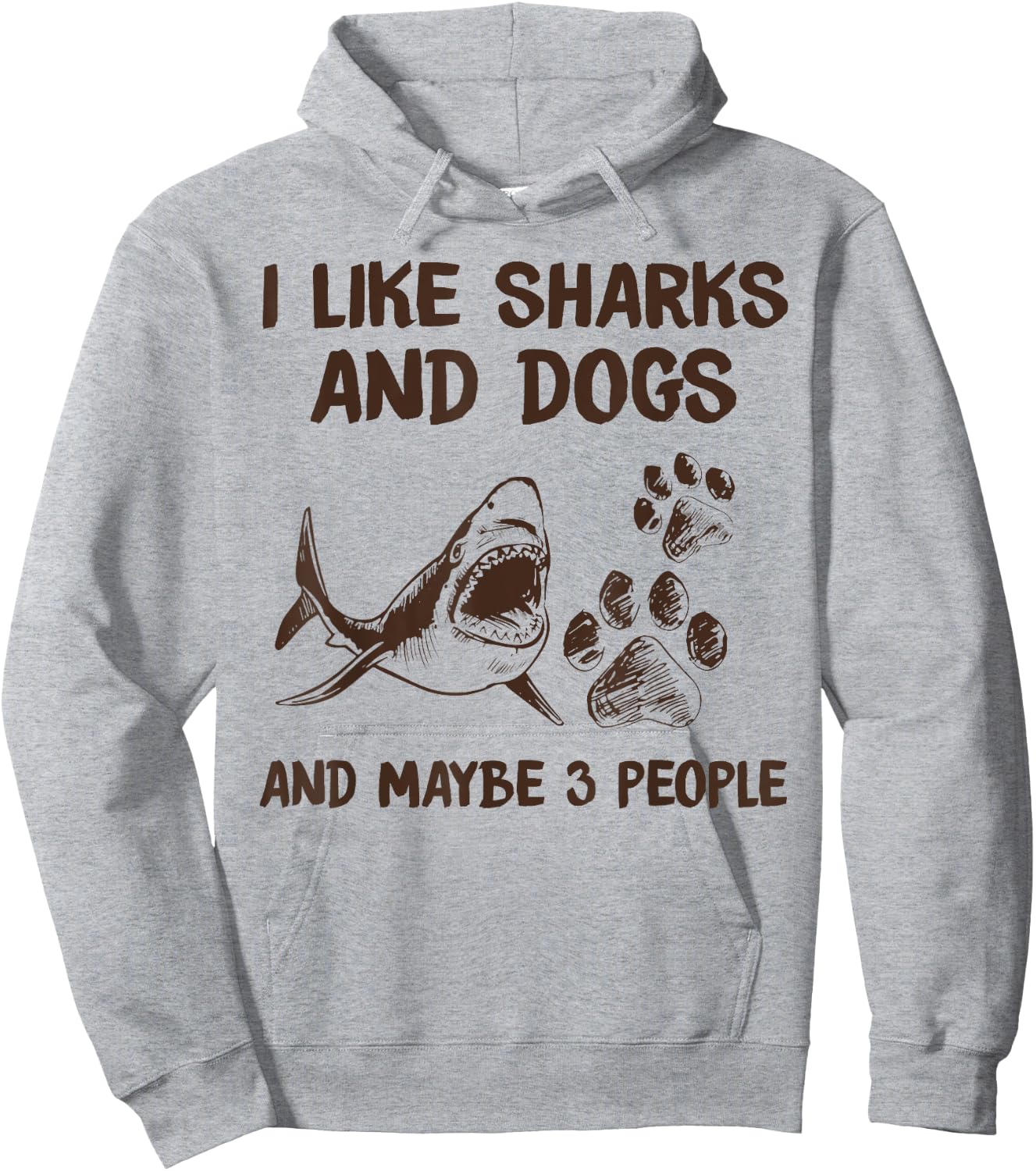 I like sharks and dogs and maybe 3 people Hoodie - Hoodie | Ash