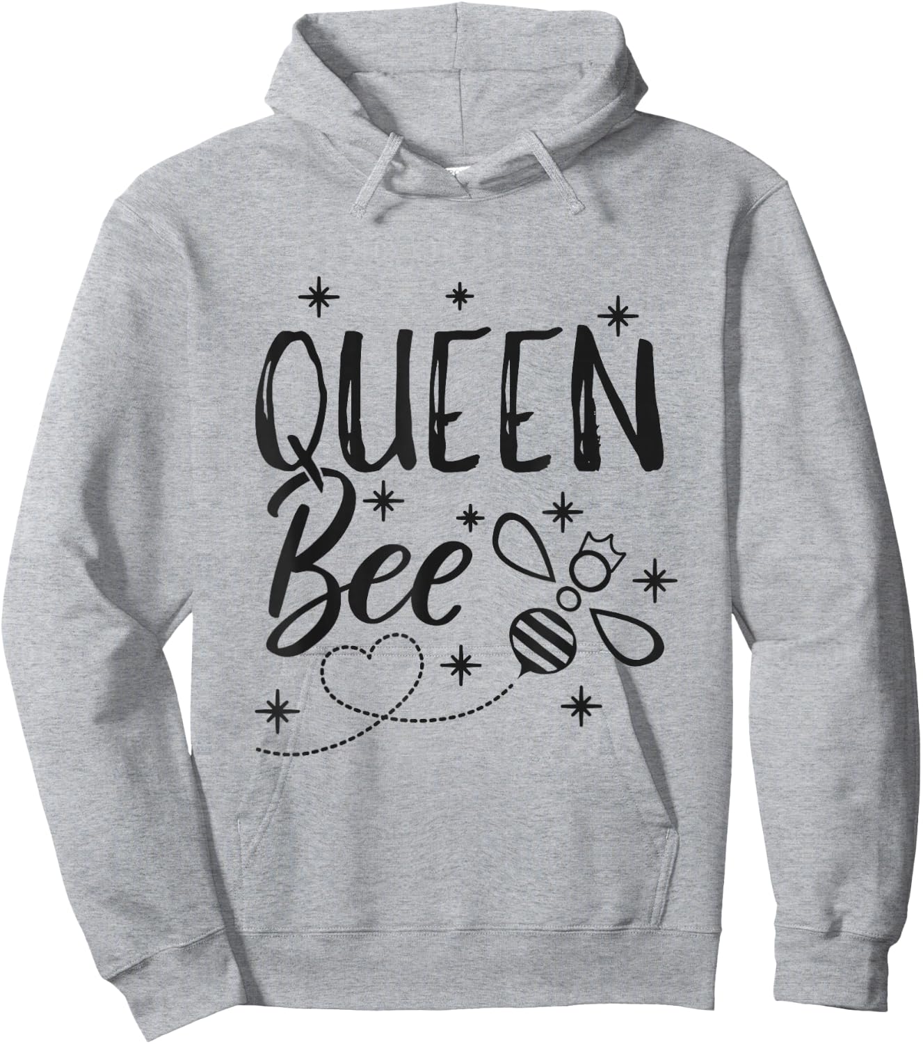 Funny Beekeeping Gift Queen Bee Crown Bee Queen Hoodie - Hoodie | Ash