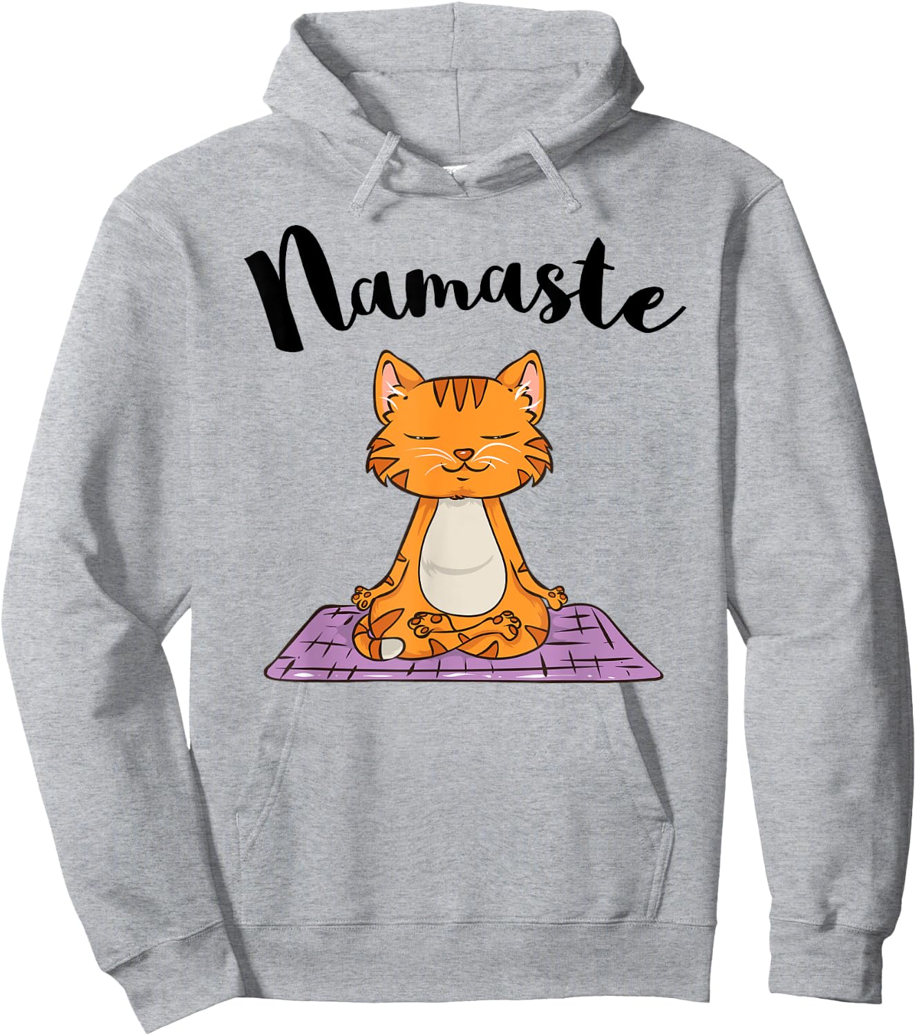 Cat Yoga Namaste Shirt Women Girls Kitten Yoga Hoodie - Hoodie | Ash