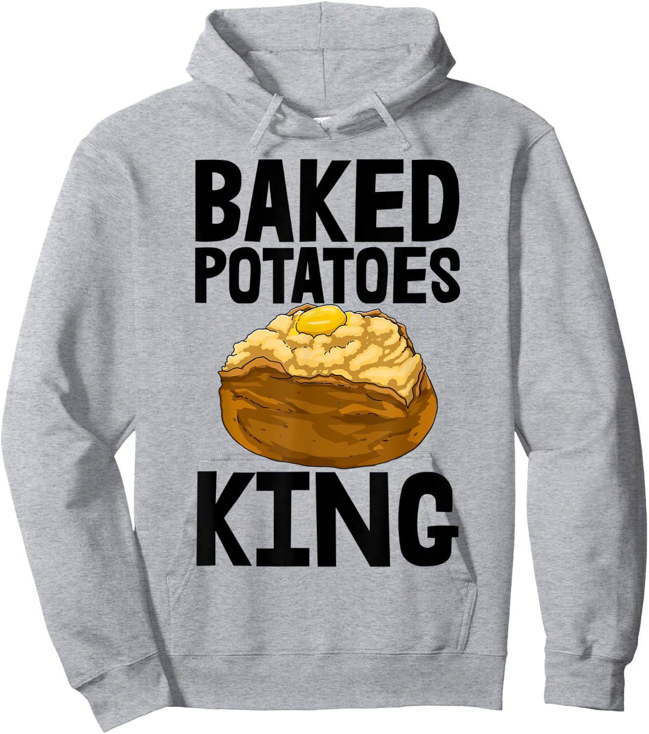 Baked Potato King Funny Baker Love Women Foodie Hoodie - Hoodie | Ash