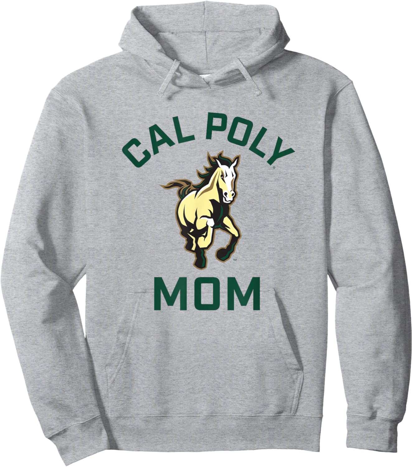 Cal Poly Mustangs Arched Mom Hoodie - Hoodie | Ash