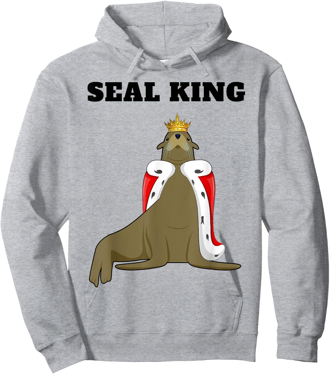 Seal King | Boys Seal Lover | Seal Hoodie - Hoodie | Ash