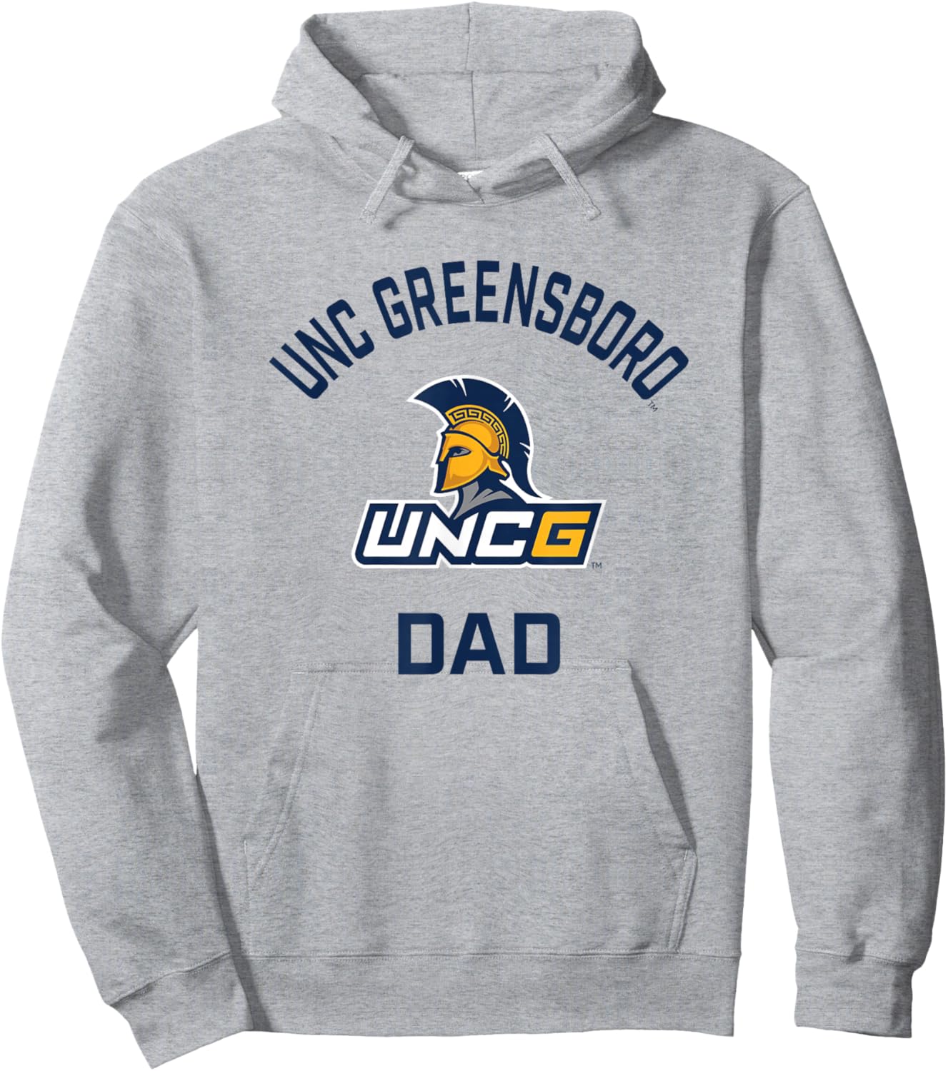 UNC Greensboro UNCG Spartans Arched Dad Hoodie - Hoodie | Ash
