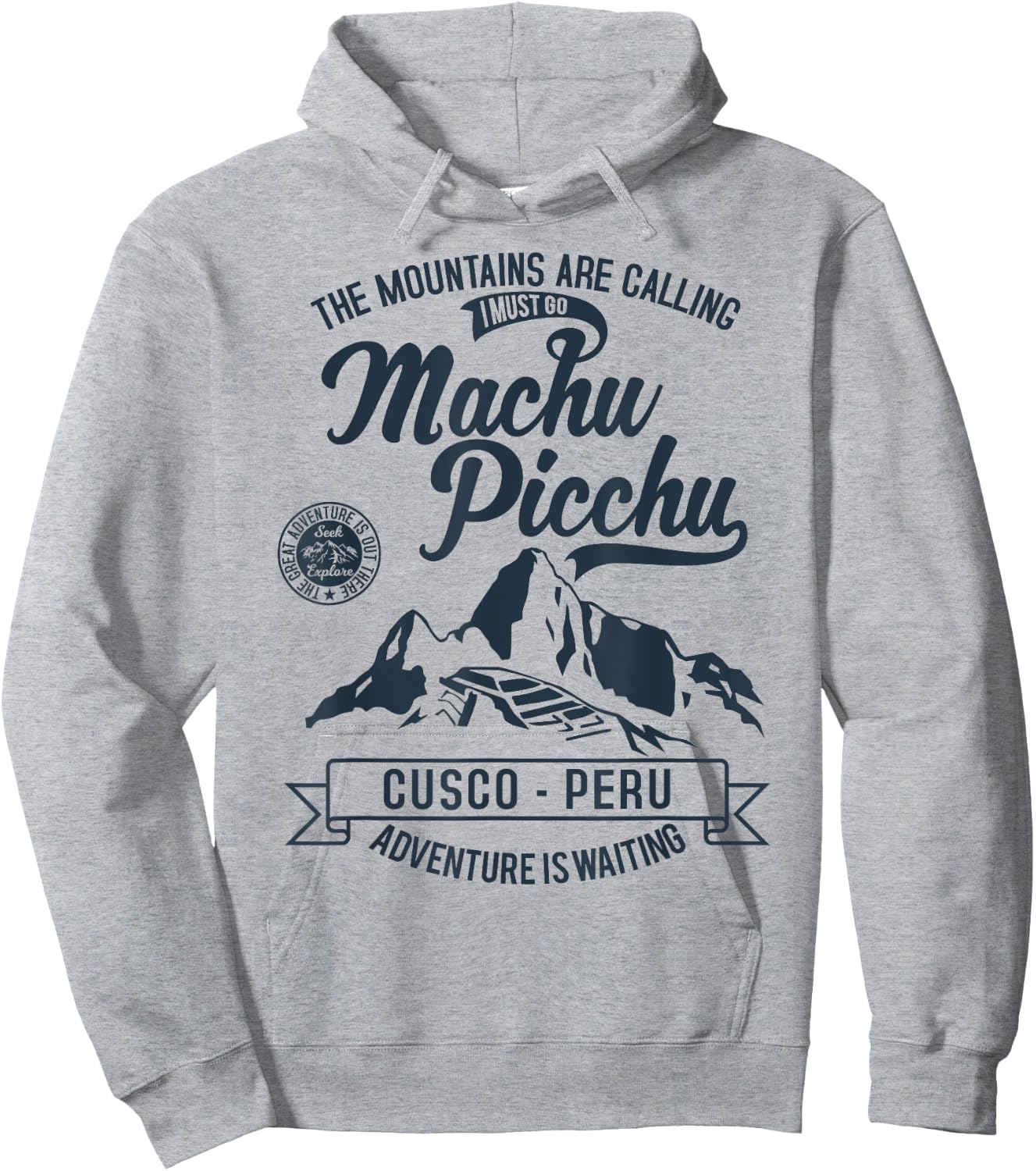 Peru Cusco Machu Picchu - Llama Jersey Souvenir Hoodie - Hoodie | Ash