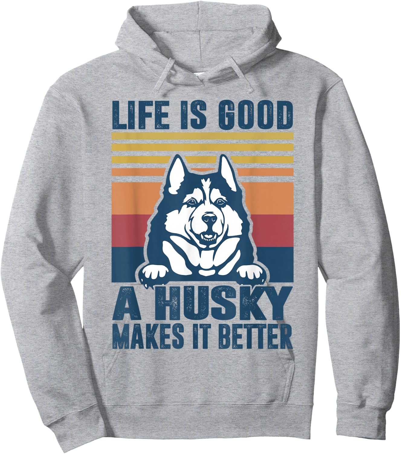 Siberian Husky Gifts Men Husky Dog Dad Dog Mom Hoodie - Hoodie | Ash