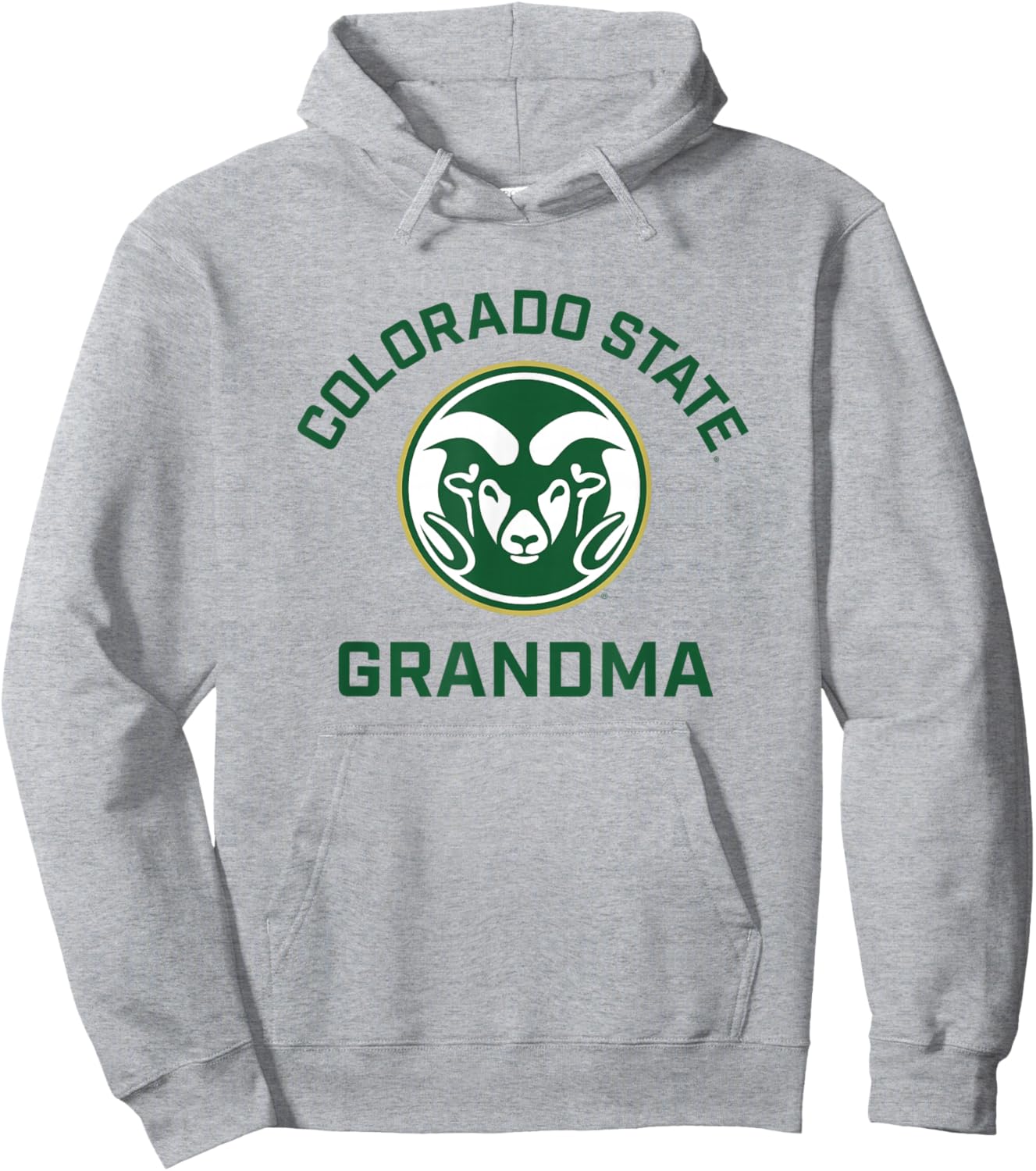 Colorado State University Rams Arched Grandma Hoodie - Hoodie | Ash