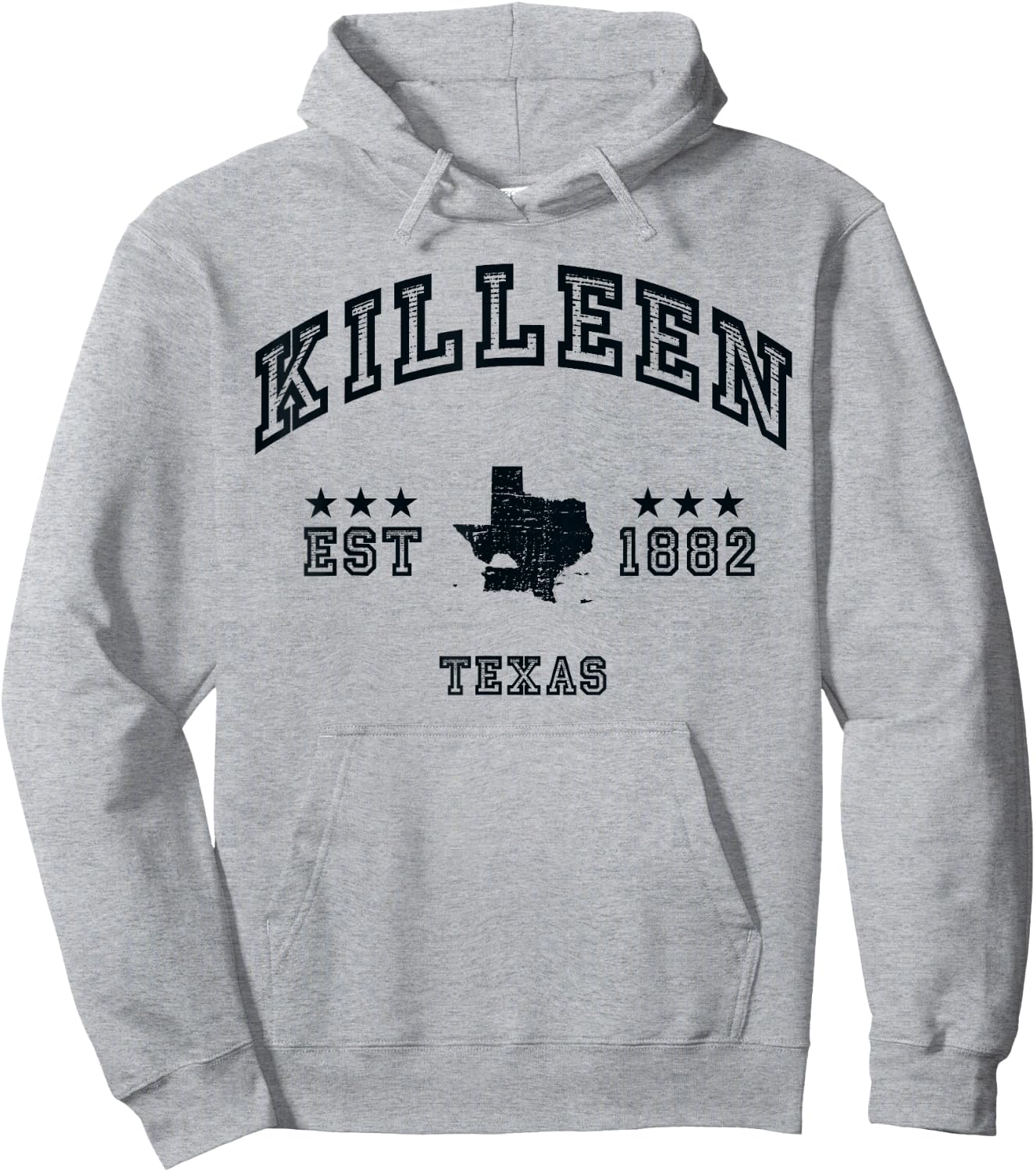 Retro Killeen Texas TX Souvenir Sport Throwback Hoodie - Hoodie | Ash
