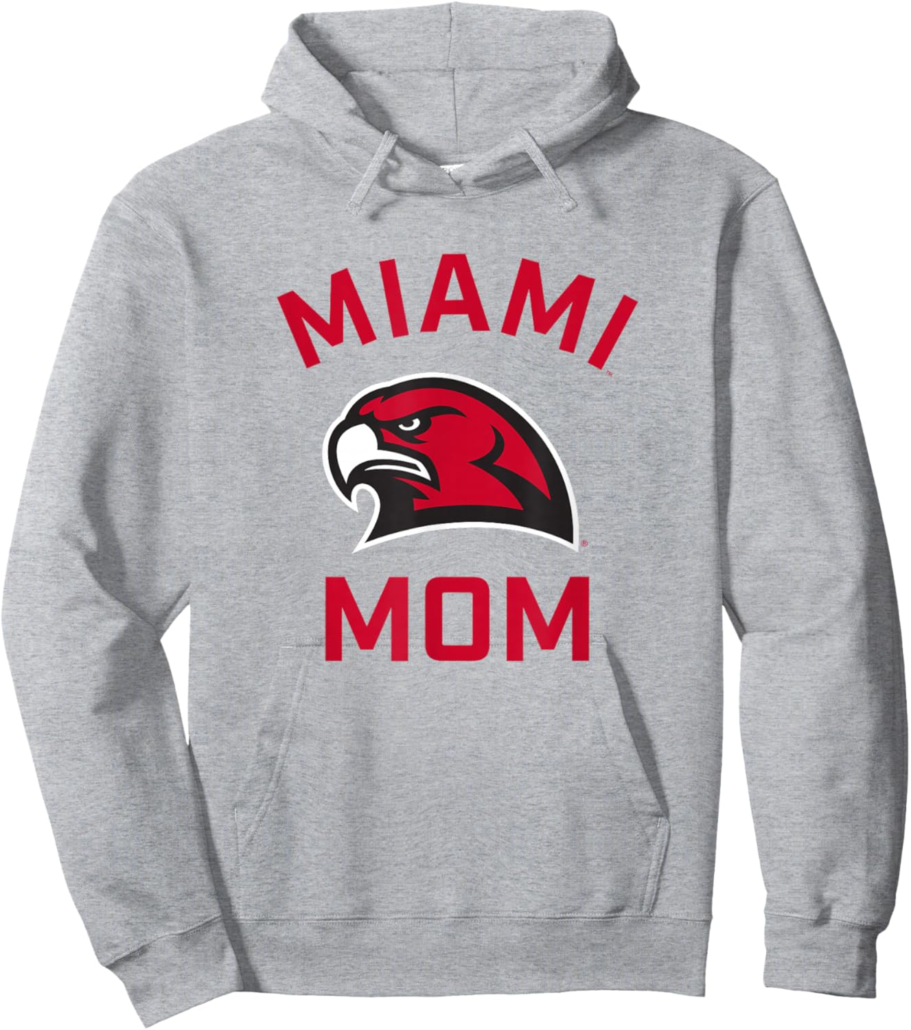 Miami University Ohio Redhawks Arched Mom Hoodie - Hoodie | Ash