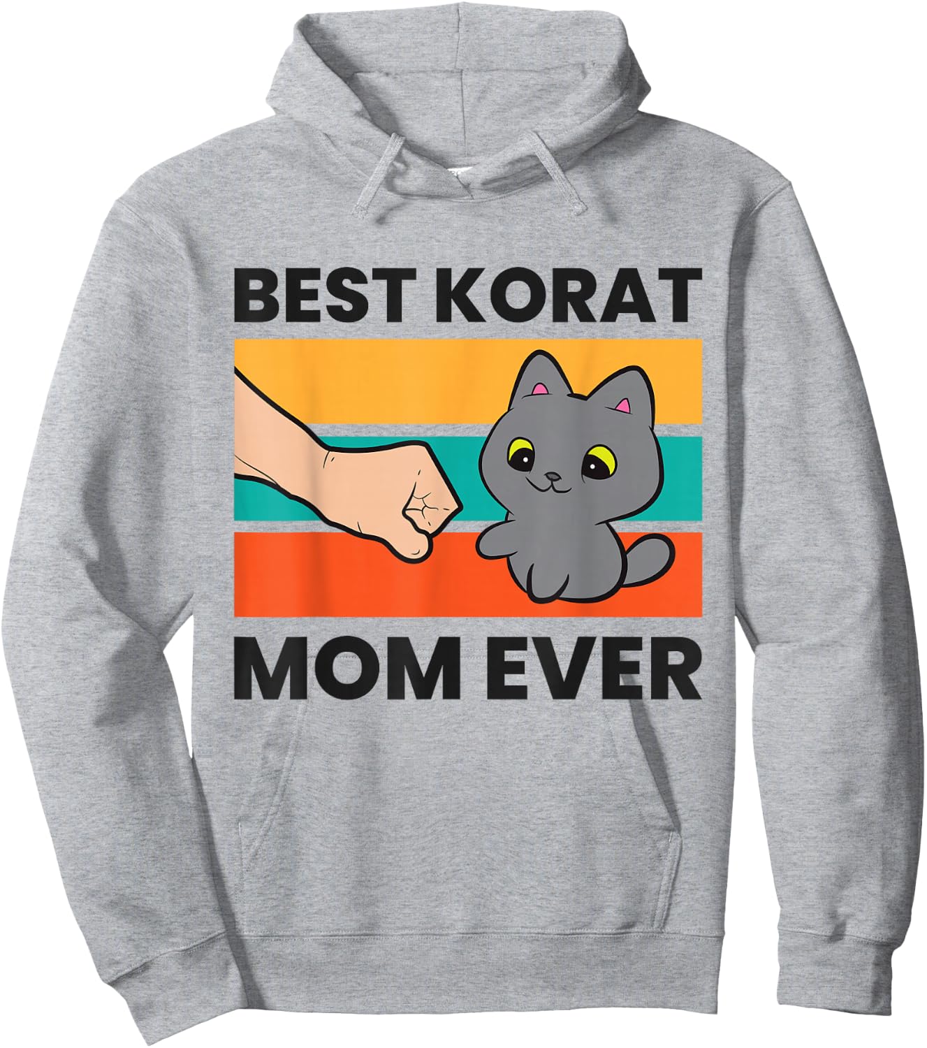 Korat Cat Mama Best Korat Mom Ever Hoodie - Hoodie | Ash