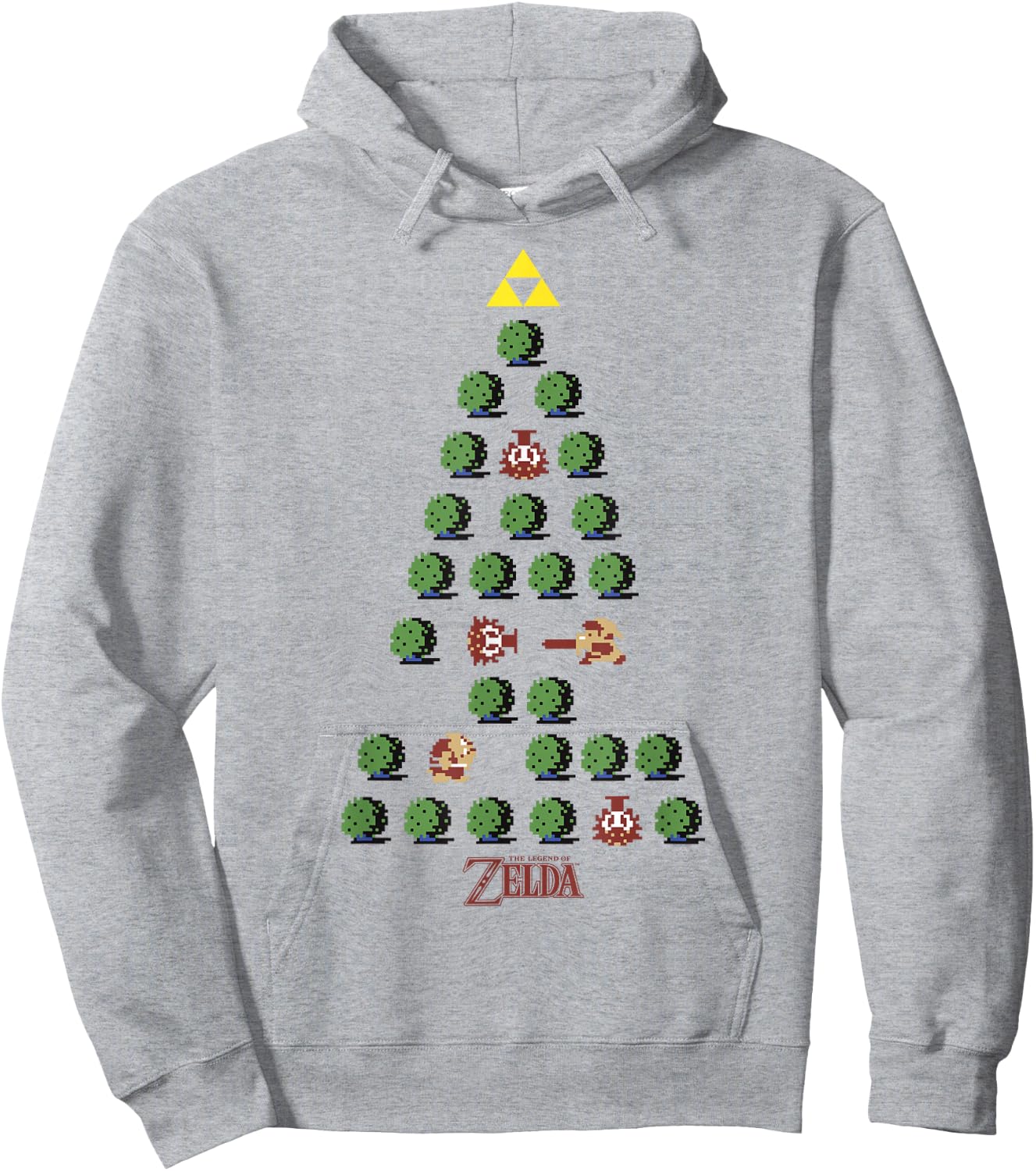 The Legend of Zelda 8-Bit Christmas Tree Hoodie - Hoodie | Ash