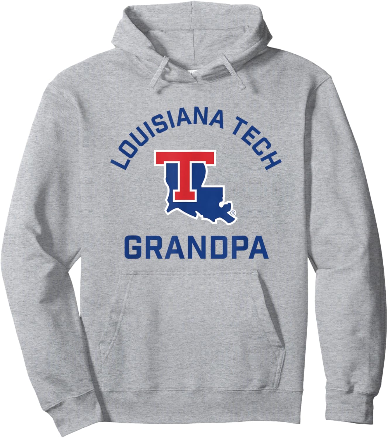 Louisiana Tech Bulldogs Arched Grandpa Hoodie - Hoodie | Ash