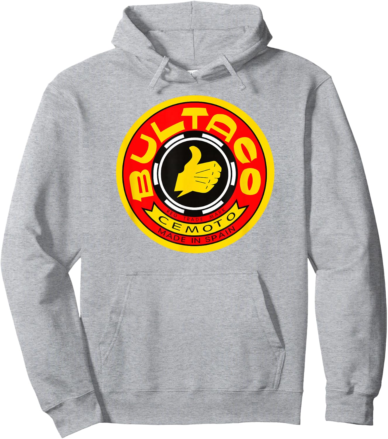 Vintage Bultaco Motorcycle Design Hoodie - Hoodie | Ash