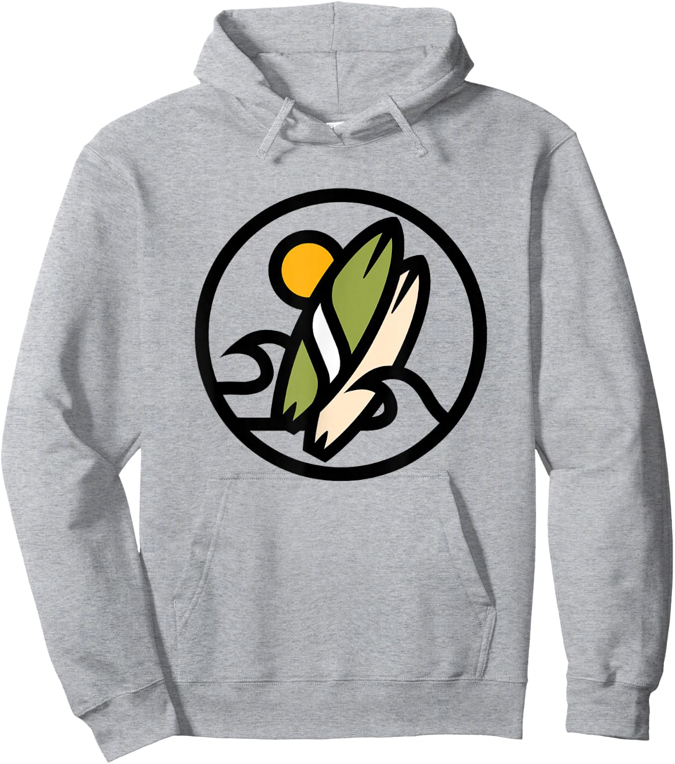 Surfboard Wave Hoodie - Hoodie | Ash