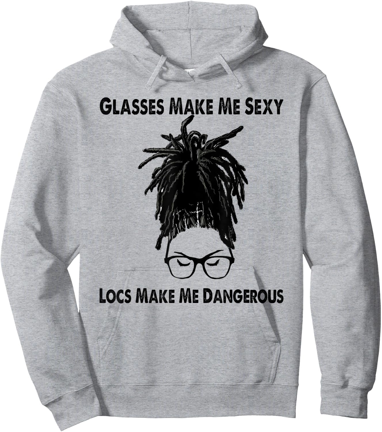 Glasses Make Me Sexy - Black Women LOC'd Hoodie - Hoodie | Ash