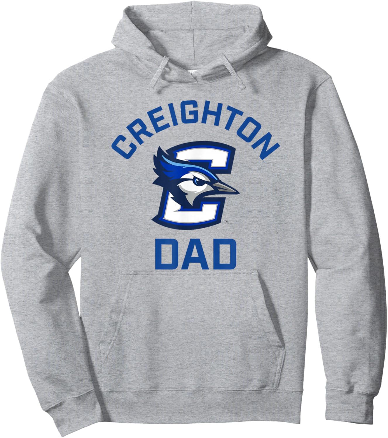 Creighton University Bluejays Arched Dad Hoodie - Hoodie | Ash
