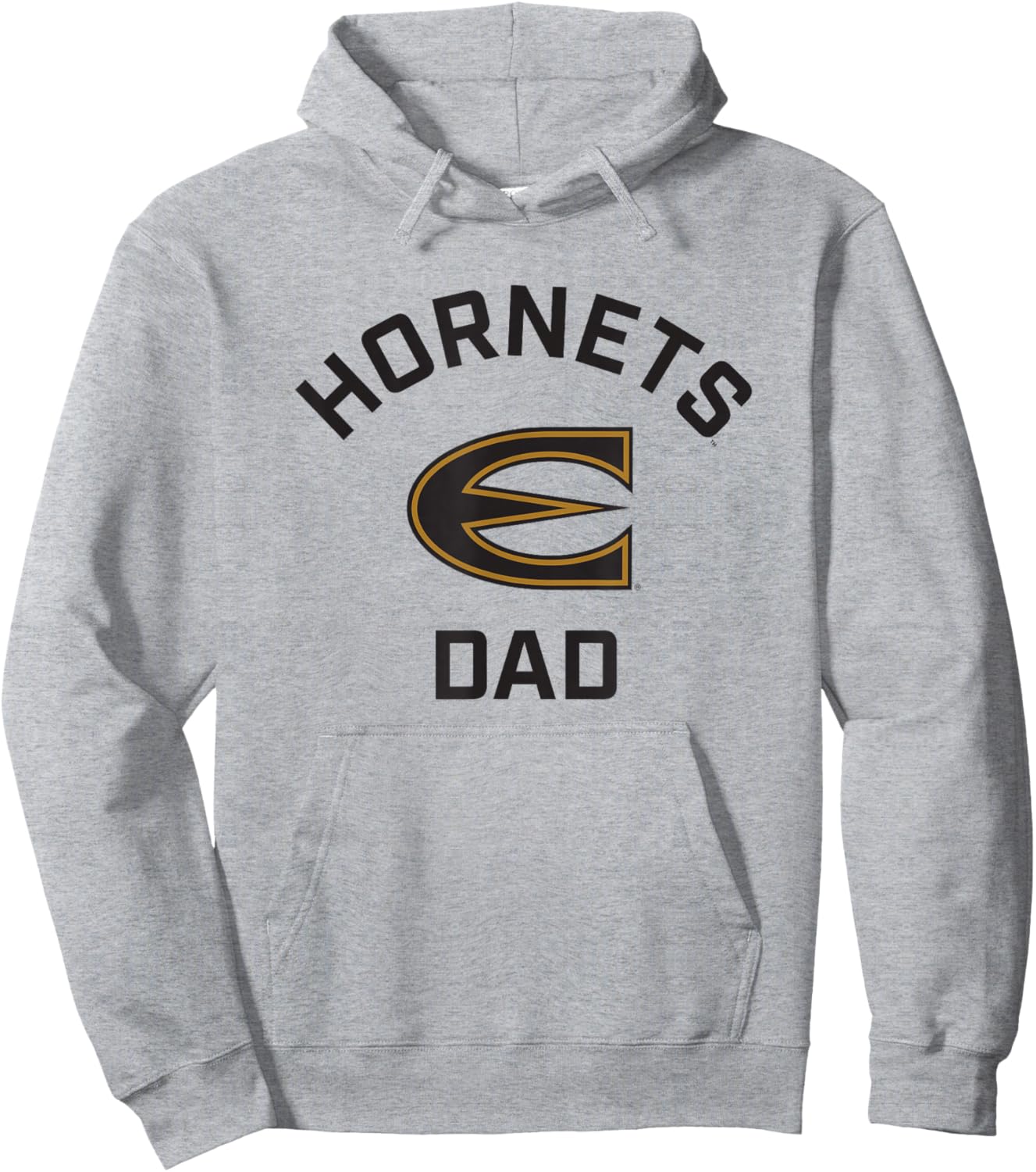 Emporia State University ESU Hornets Arched Dad Hoodie - Hoodie | Ash