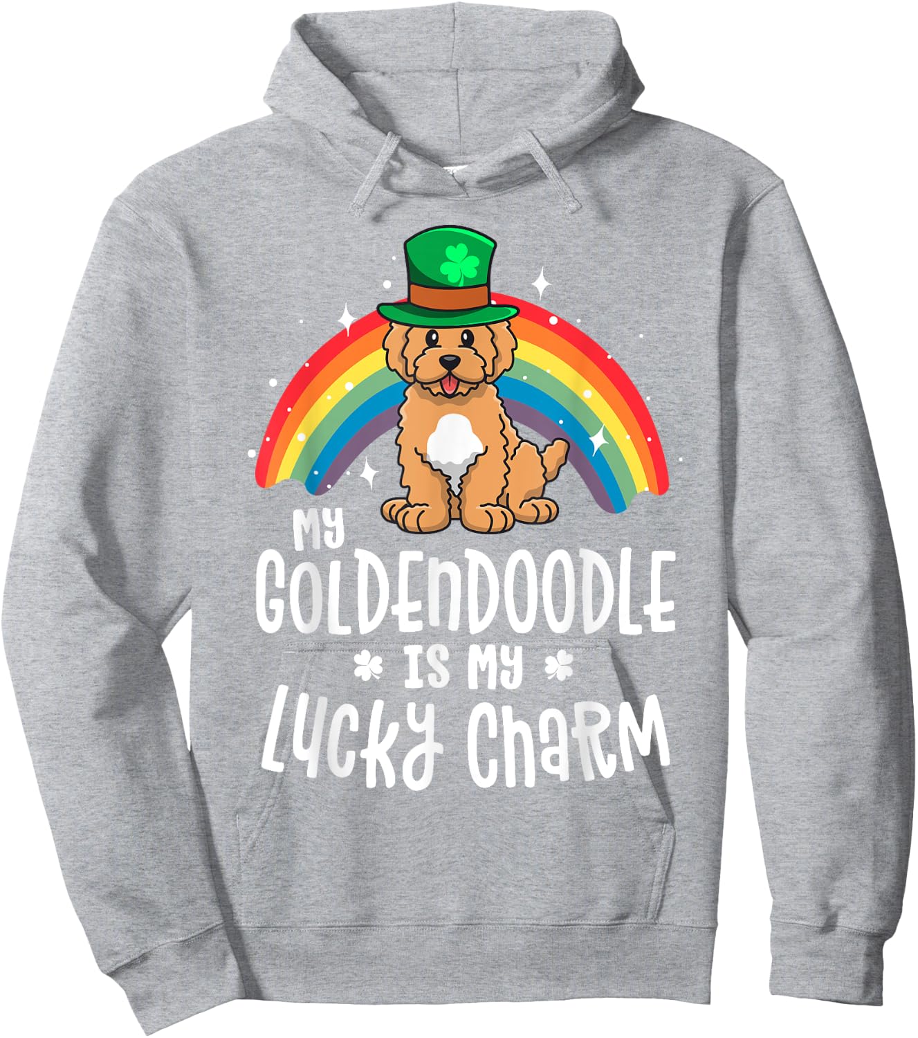 Goldendoodle Dog St Patricks Day Shirt Doodle Hoodie - Hoodie | Ash