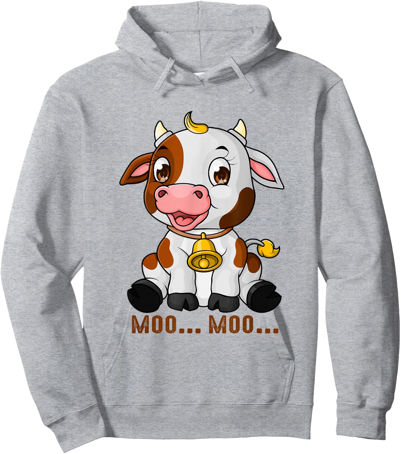 Moo Cow Funny Farmer cow Design for a moo moo Hoodie - Hoodie | Ash