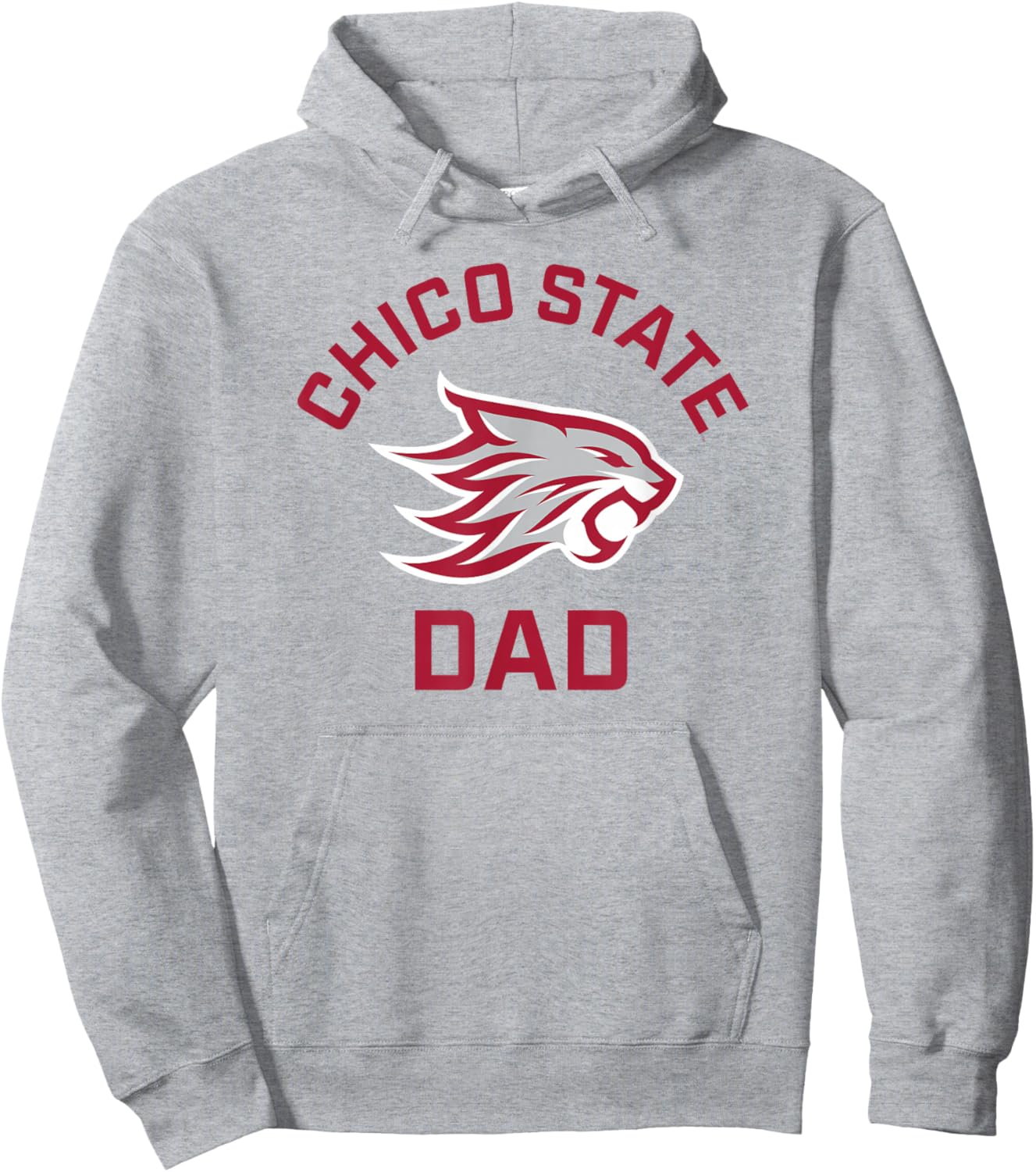 Chico State Wildcats Arched Dad Hoodie - Hoodie | Ash