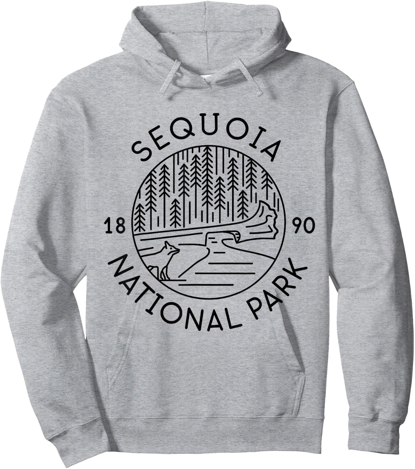 Sequoia National Park 1890 California Hoodie - Hoodie | Ash