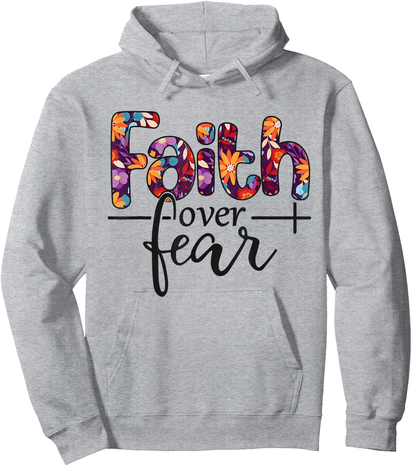Faith Over Fear Hoodie - Hoodie | Ash