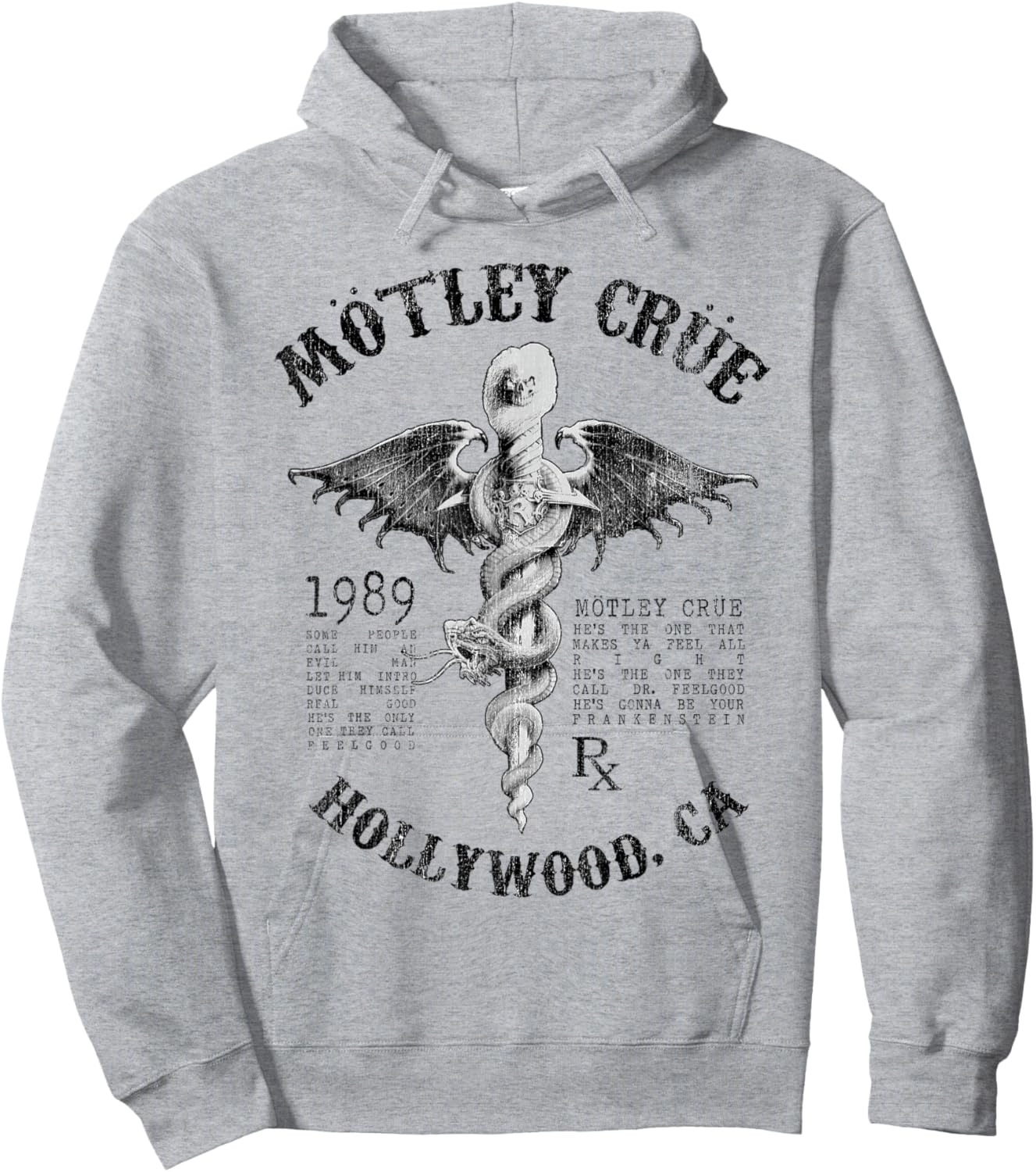 Mötley Crüe – Feel Good Lyrics White Hoodie - Hoodie | Ash