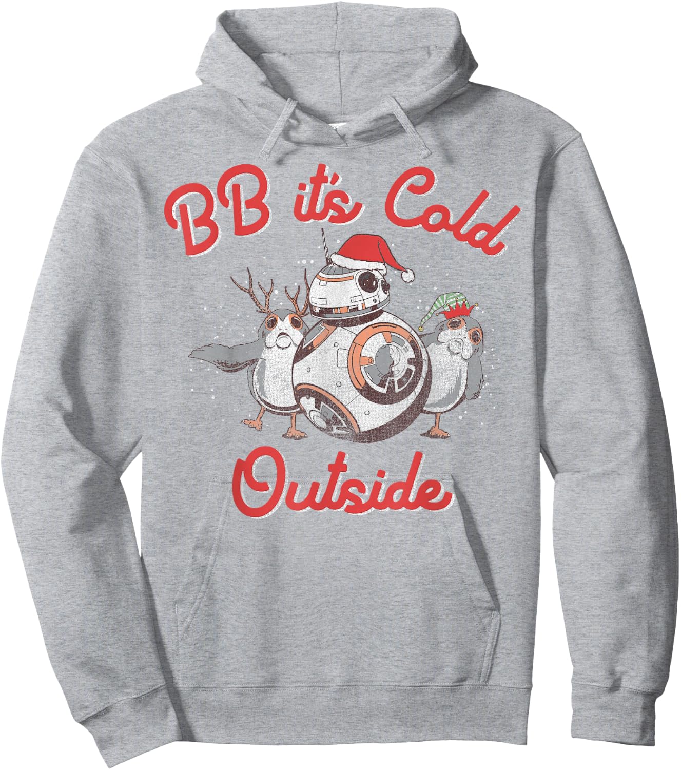 Star Wars Christmas BB It's Cold Outside Hoodie - Hoodie | Ash