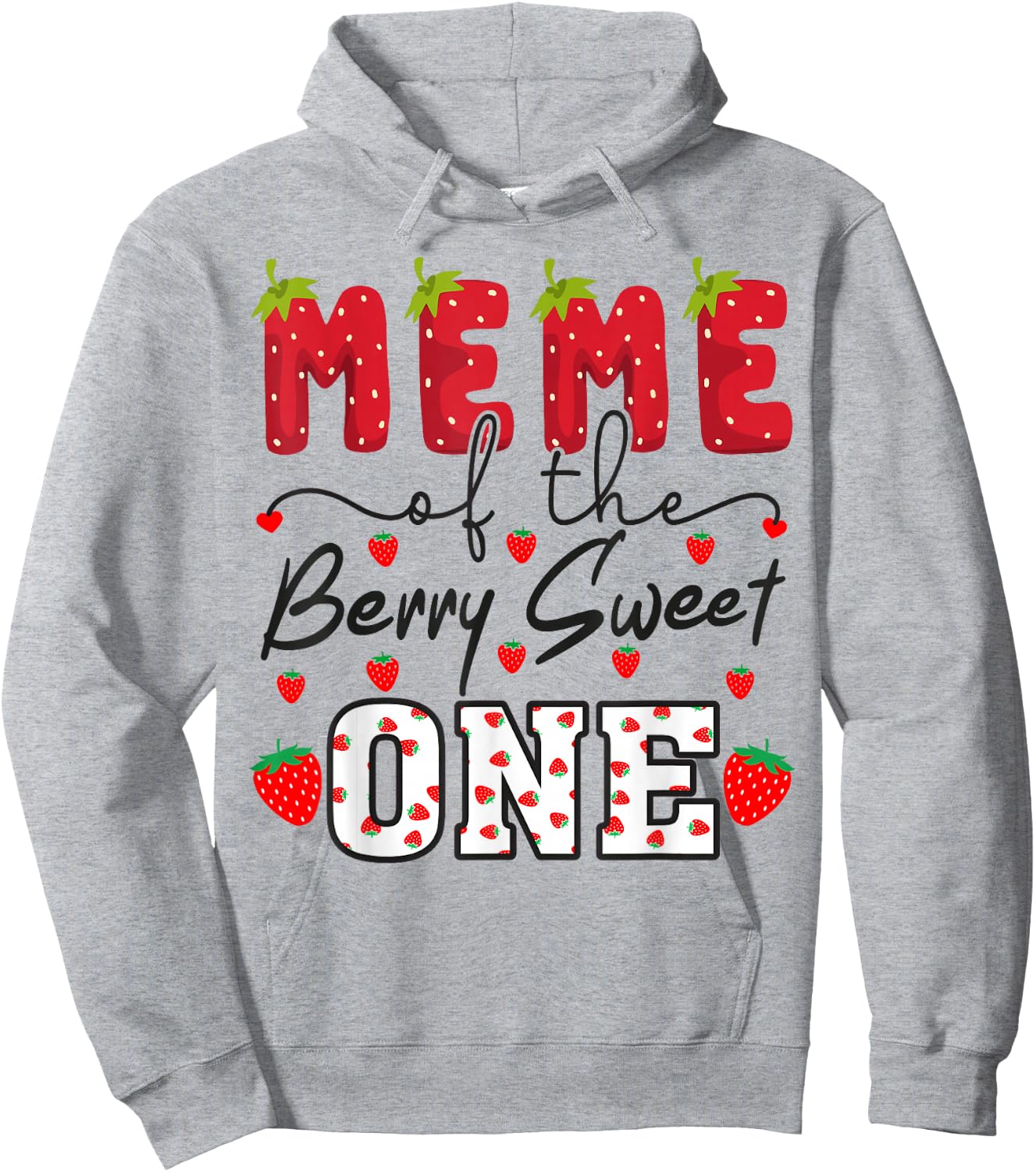 Meme Of The Berry Sweet One Strawberry Grandma Hoodie - Hoodie | Ash