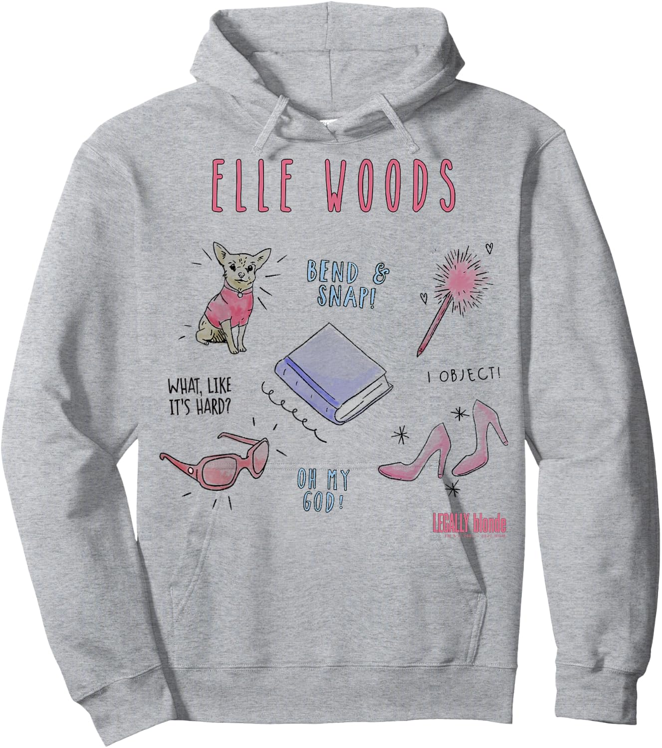 Legally Blonde Elle Woods Sketches Hoodie - Hoodie | Ash