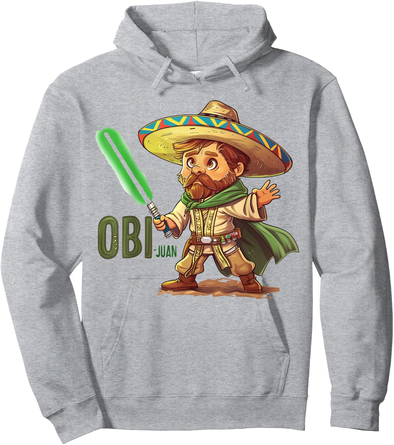 Mexican Obi Juan Movie Parody Cinco De Gaming Hoodie - Hoodie | Ash