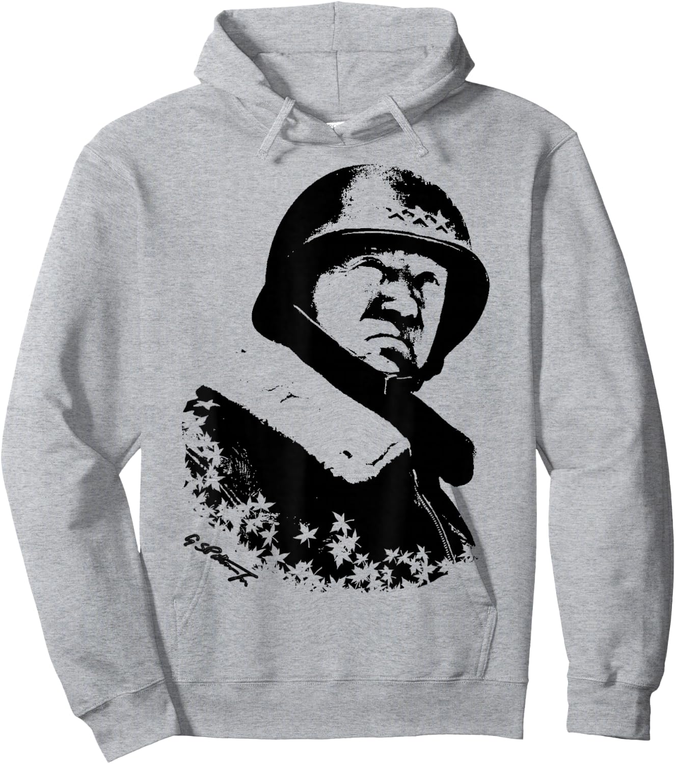 George S. Patton US Army WW2 General Hoodie - Hoodie | Ash